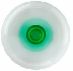 image of Carlisle 8573N Squeeze Bottle Cap, Clear/White Standard Top, Single Tip EZ‑Kleen® Nozzle - 1/Pack