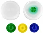 image of Carlisle 8573NL San Jamar EZ-Kleen® Large Clear/White Standard Top Squeeze Bottle Cap - 1/Pack