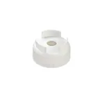 image of Carlisle 8573NS - EZ‑Kleen Squeeze Bottle Cap, 12 & 16 oz Clear/White, BPA‑Free NSF, Top Tip - Case