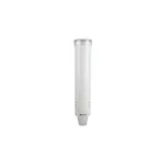 image of Carlisle C3165WH Wall Mount Cup Dispenser, 16" Tube, Plastic, White, Fits 4-10 oz Cups