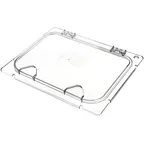 image of Carlisle CM10239Z07 Coldmaster EZ Access Lid, 1/2 Size, Hinged, Polycarbonate, Clear