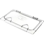 image of Carlisle CM10280Z07 Coldmaster EZ Access Lid, 1/3 Size, Polycarbonate, Hinged, Peg Hole & Handle
