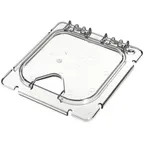 image of Carlisle CM10319Z07 EZ Access Lid, 1/6 Size, Polycarbonate, Clear, Hinged, Notched, Peg Hole Handle