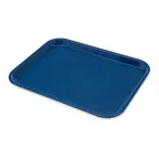 image of Carlisle CT101414 Cafeteria Tray, 13-7/8"L x 10-3/4"W x 4/5"H, Rectangular, Polypropylene, Blue
