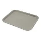 image of Carlisle CT101423 Cafeteria Tray, 13-7/8"L x 10-3/4"W x 4/5"H, Rectangular, Polypropylene, Gray