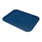 image of Carlisle CT121614 Cafeteria Tray, 16-5/16"L x 12"W x 11/16"H, Rectangular, Polypropylene, Blue Lugs