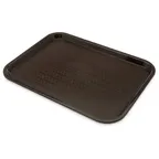 image of Carlisle CT121669 Cafeteria Tray – 16-5/16"L x 12"W x 11/16"H, Polypropylene Chocolate, Drying Lugs