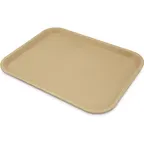 image of Carlisle CT141806 Cafeteria Tray, 17-7/8"L x 14"W x 15/16"H, Rectangular, Polypropylene, Beige