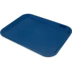 image of Carlisle CT141814 Cafeteria Tray – 17-7/8"L x 14"W x 15/16"H, Rectangular Blue Polypropylene Lugs