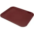 image of Carlisle CT141861 Cafeteria Tray, 17-7/8"L x 14"W x 15/16"H, Rectangular, Polypropylene, Burgundy