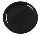 image of Carlisle KL11603 Dinner Plate, 10" Narrow Rim, Black Melamine Gloss, Heat Resistant, NSF Certified