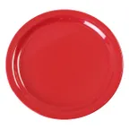 image of Carlisle KL20005 - Kingline™ Plastic Dinner Plate, 9" Diameter, Narrow Rim, Red, Safe to 212°F