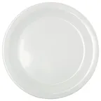 image of Carlisle KL20402 Kingline™ Pie Plate, 6.5" Round Narrow Rim, Melamine White, Dishwasher‑Safe