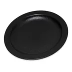 image of Carlisle PCD20603 - 6.5" Black Polycarbonate Plate, Narrow Rim, Dishwasher Safe, NSF Certified