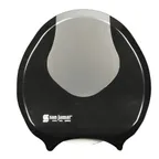 image of Carlisle R2070BKSS Summit Bath Tissue Dispenser - 9" Jumbo Roll, Plastic Black/Steel, Single Roll