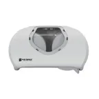 image of Carlisle R3670WHCL - Versatwin Roll Dispenser, 12‑7/8" W x 5‑7/8" D x 7‑3/4" H, Plastic, White/Clear