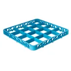 image of Carlisle RE1614 OptiClean Divided Glass Rack Extender, Full-Size, 16 Compartments (4-7/16" x 4-7/16"), Double-Wall Reinforced Polypropylene, Textured Blue Finish, NSF