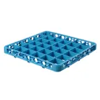 image of Carlisle RE3614 OptiClean Divided Glass Rack Extender, Full-Size, 36 (2-15/16" x 2-15/16") Compartments, Blue, Double-Wall Polypropylene, Textured Finish, NSF