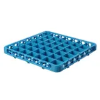 image of Carlisle RE4914 OptiClean Divided Glass Rack Extender, Full-Size, 49 Compartments (2-3/8" x 2-3/8"), Double-Wall Reinforced Polypropylene, Textured Blue Finish, NSF