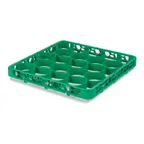 image of Carlisle REW20SC09 OptiClean NeWave Glass Rack Extender, Full Size, 20 Compartments, Green, Double-Wall Reinforced Polypropylene, Textured Finish, BPA Free