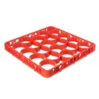 image of Carlisle REW20SC24 OptiClean™ NeWave™ Glass Rack Extender, Full-Size 20-Compartment, Double-Wall Reinforced Polypropylene, Textured Orange Finish, Positive Stacking, Four-Way Tracking, BPA Free, Made in USA