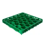 image of Carlisle REW30LC09 OptiClean NeWave Glass Rack Extender, Full-Size 30-Compartment, Double-Wall Reinforced Polypropylene, Textured Green Finish, 4.75" Inside Height, Positive Stacking & Four-Way Tracking