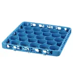 image of Carlisle REW30S14 OptiClean NeWave Glass Rack Extender, Full-Size Short, 30 Compartments, 1.57" Inside Height, Double-Wall Reinforced Polypropylene, Textured Blue, NSF