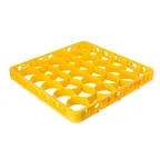 image of Carlisle REW30SC04 OptiClean™ NeWave™ Glass Rack Extender, Full-Size, 30 Compartments, 1.57" Inside Height, Yellow Textured Double-Wall Polypropylene with Positive Stacking & Four-Way Tracking