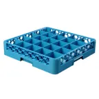 image of Carlisle RG2514 OptiClean™ 25-Compartment (3.5" x 3.5") Dishwasher Glass Rack, Blue Polypropylene, Textured Finish, Double-Wall, Holds Up to 3.25" Dia, NSF