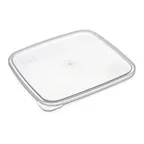 image of Carlisle ST158730 StorPlus Lid, 8-3/5" x 1/4"H, Fits 2-4 Qt Square Containers, Poly, Clear, BPA Free