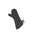 image of Carlisle UCMX17BK Oven Mitt, 17" Neoprene, Black, -109°F to 500°F, Non‑Slip Grip, Stain‑Resistant