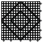 image of Carlisle VM5280BK-12 Versa-Mat Bar Mat, 12" x 12", Interlocking, Rubber, Black, NSF - 1 Dozen