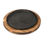 image of Concasse MCACCCOM03 Round 9" Cast Iron Meat Server Skillet, No Handle, Sizzling Tabletop Platter