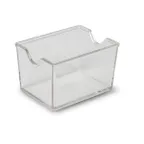 image of Concasse MCACCDA01B - White Plastic Sweetener Packet Holder, Compact Tabletop Caddy, Durable Design