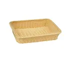 image of Concasse MCCETR110803B Rectangular Woven Plastic Basket, 11.5"W x 8.5"D x 3.5"H, Beige