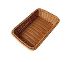 image of Concasse MCCETR110803C Rectangular Plastic Basket, 11.5"W x 8.5"D x 3.5"H, Brown Woven Design