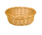 image of Concasse MCCETRED0803B Plastic Round Basket, 8-1/4" Diameter x 3-1/4" Height, Beige Woven Design