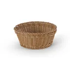 image of Concasse MCCETRED0803C Woven Round Tabletop Basket, 8-1/4" Diameter x 3-1/4" Height, Brown Plastic