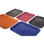 image of Concasse MCCH1014C Cafeteria Tray, 10" x 14", Rectangular, Polypropylene, Non-Slip Texture, Brown