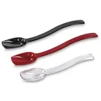 image of Concasse MCCPOL08T Clear Polycarbonate Buffet Spoon, 8" Long, Insulated Black Handle