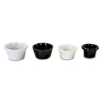 image of Concasse MCCUPR015N China Ramekin Sauce Cup, 1.5 Oz Black, 1/2-1 Oz Capacity, Fine China Material