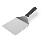 image of Concasse MCE075 Stainless Steel Turner, 7" Square Blade, Plastic Handle, Durable Construction