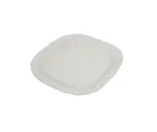 image of Concasse MCPLMCRP20B - 8" Square Melamine Plate, Premium White, Flat, 8-9" Size, Plastic Dinnerware