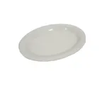image of Concasse MCPLMOP35 Oval Melamine Plate, 14" - 15" White, Premium Reusable Dinnerware