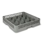 image of Concasse MCRAC16 Glass & Cup Dishwasher Rack, 20"W x 20"D x 4"H, 16 Compartments, Grey, 2"-4" Max Glass Height & Diameter