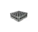 image of Concasse MCRAC16EXT Glass Rack Extension - Commercial Restaurant Dishwasher Rack Extension with 16 Compartments, Full-Size, Black/Cherry Finish