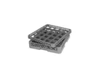 image of Concasse MCRAC25EXT Glass Rack Extension - 25 Compartments, Full-Size, Black/Cherry Commercial Dishwasher Rack Extender