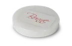 image of Concasse MCTC12X1RB Plastic Cutting Board, 12"Dia. x 1"H, Round, Black/Cherry