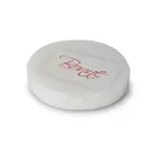 image of Concasse MCTC12X2RB Plastic Cutting Board, 12"Dia. x 2"H, Round, Black/Cherry