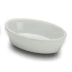 image of Dinex DX10CASS02A - 10 oz White China Casserole Dish, Wide Rim, Dishwasher Safe, No Cover - 1/Case